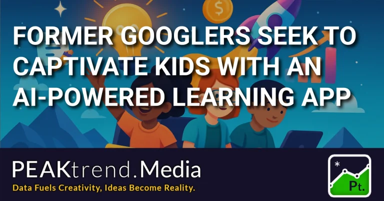 Illustration of diverse children engaging with an AI-powered learning app