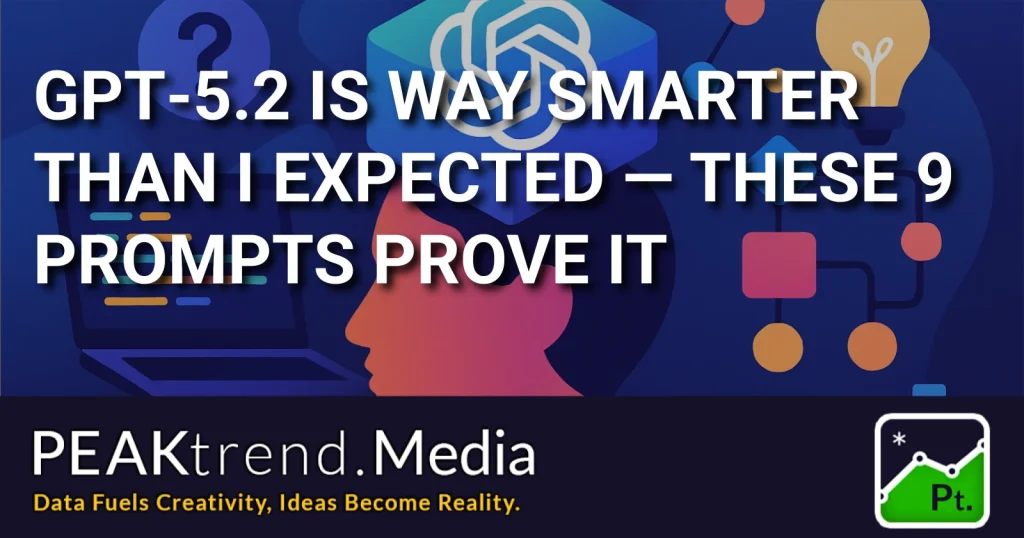 Illustration with GPT-5.2 text, AI head graphic, OpenAI logo, and tech icons