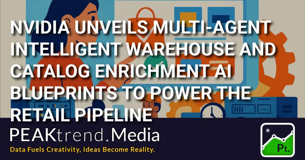 Illustration of AI-powered warehouse and catalog management for retail automation