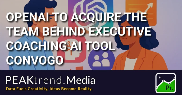 Illustration of two people with AI and business icons in background