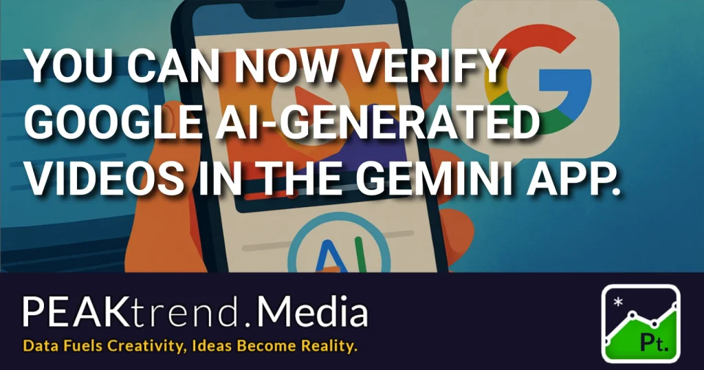 Smartphone displaying Google AI-generated video verification in Gemini app