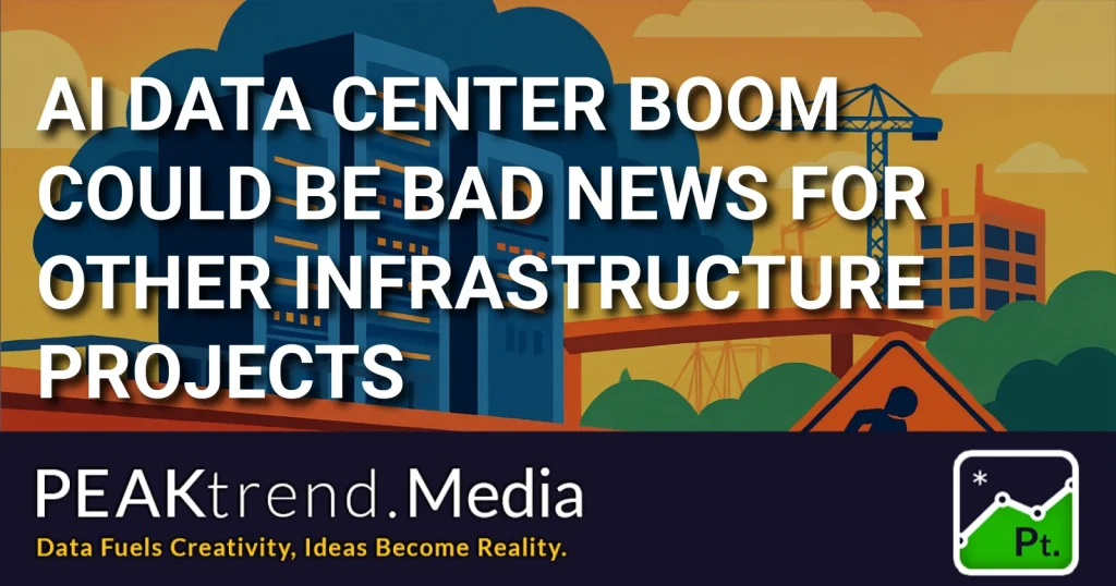 Illustration of AI data center with construction cranes and infrastructure