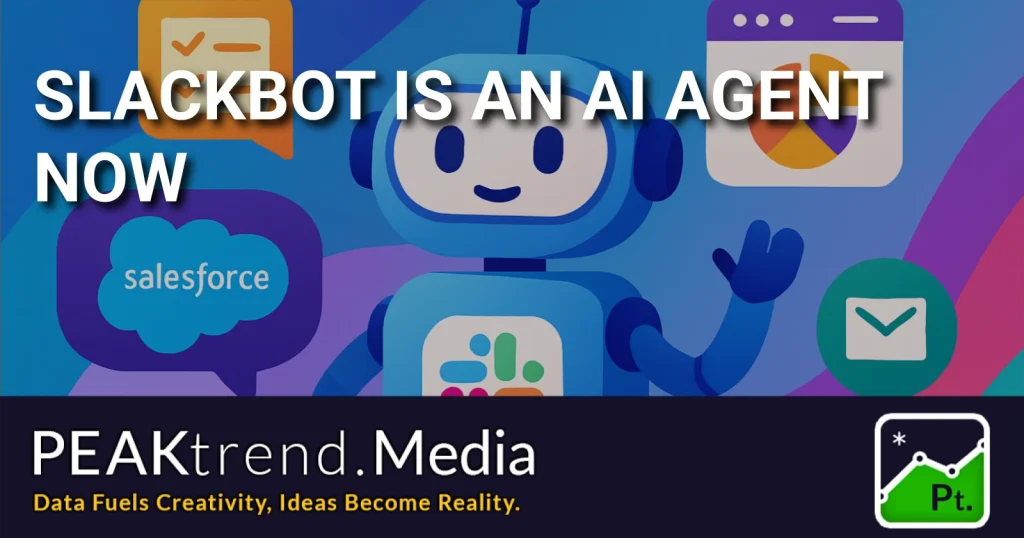 Illustration of Slackbot AI agent with Salesforce integration icons