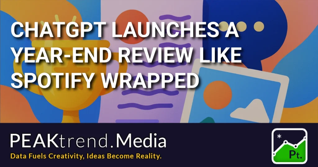 Graphic announcing ChatGPT's new year-end review feature like Spotify Wrapped