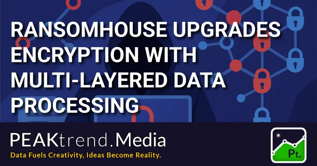 Graphic showing cybersecurity with connected padlocks symbolizing multi-layered encryption