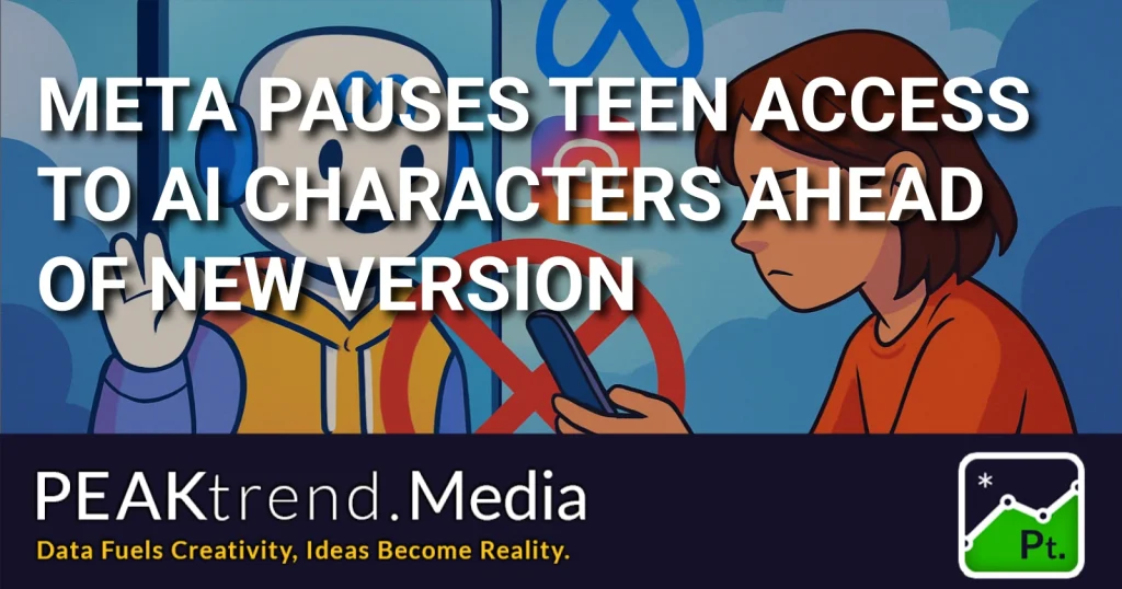 Illustration of a teen holding a phone with a stopped AI character symbol in the background