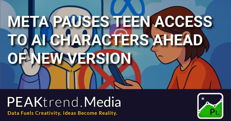 Illustration of a teen holding a phone with a stopped AI character symbol in the background