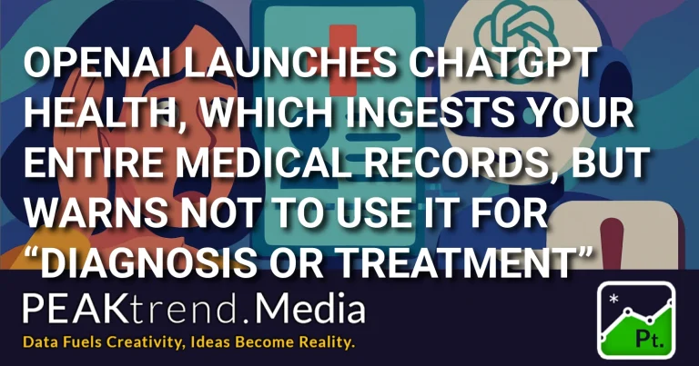 Illustration of ChatGPT health AI with medical and health symbols