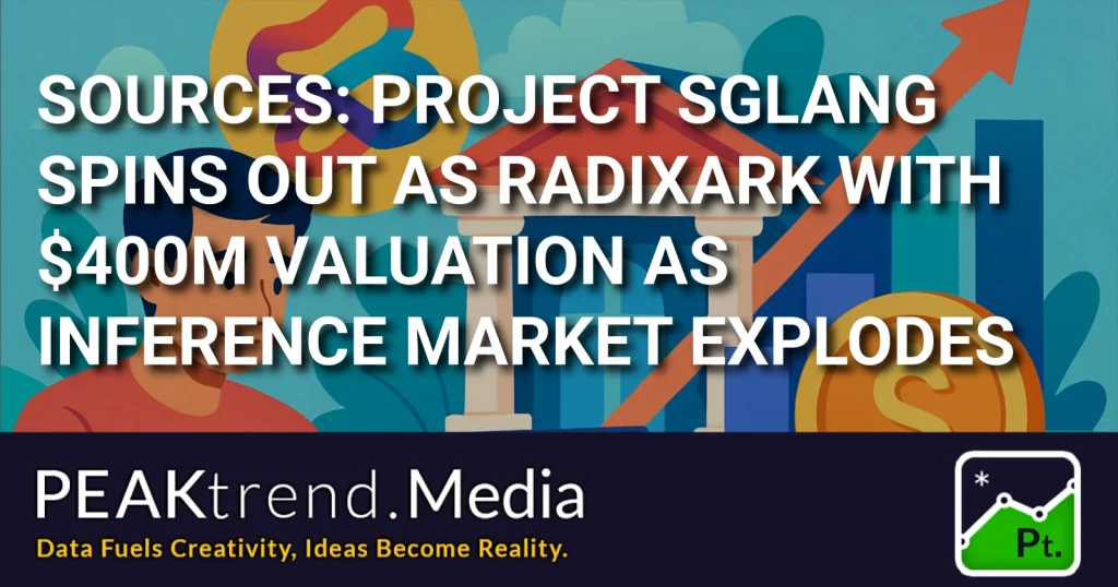 Illustration representing Project SGLang's spinout as RadixArk with a $400M valuation