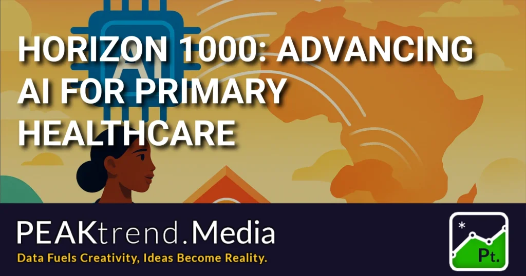 Illustration showing AI supporting healthcare advancement in Africa for Horizon 1000 initiative