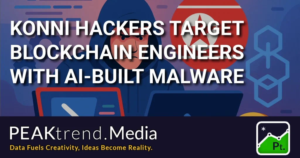 Illustration of a hacker with North Korean flag targeting blockchain engineers with AI malware