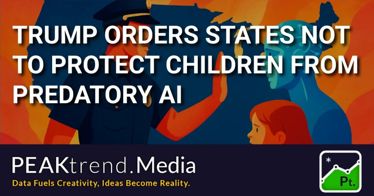 Illustration of police blocking children from AI figure
